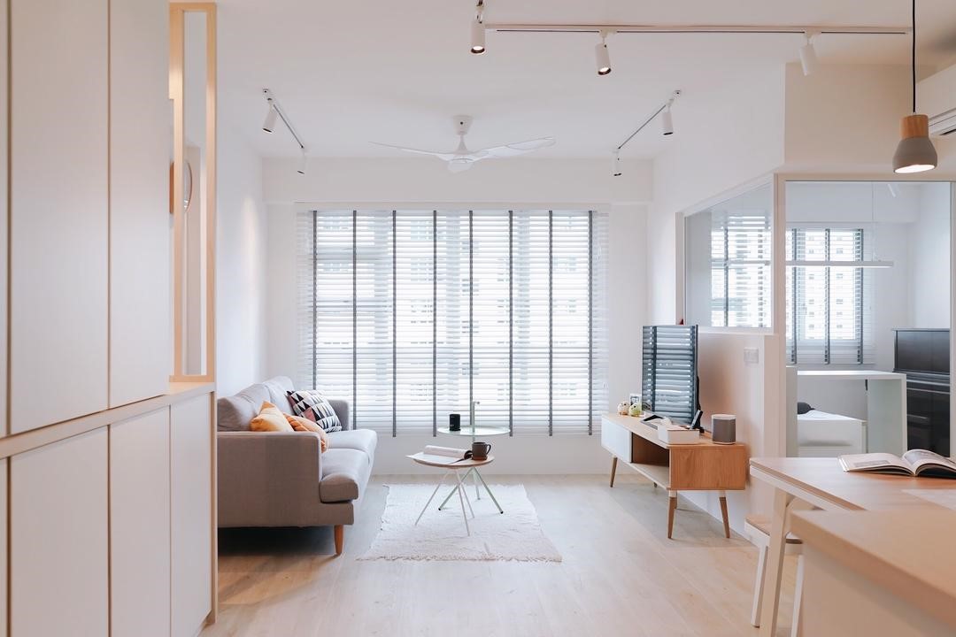 Minimalist living shop room hdb
