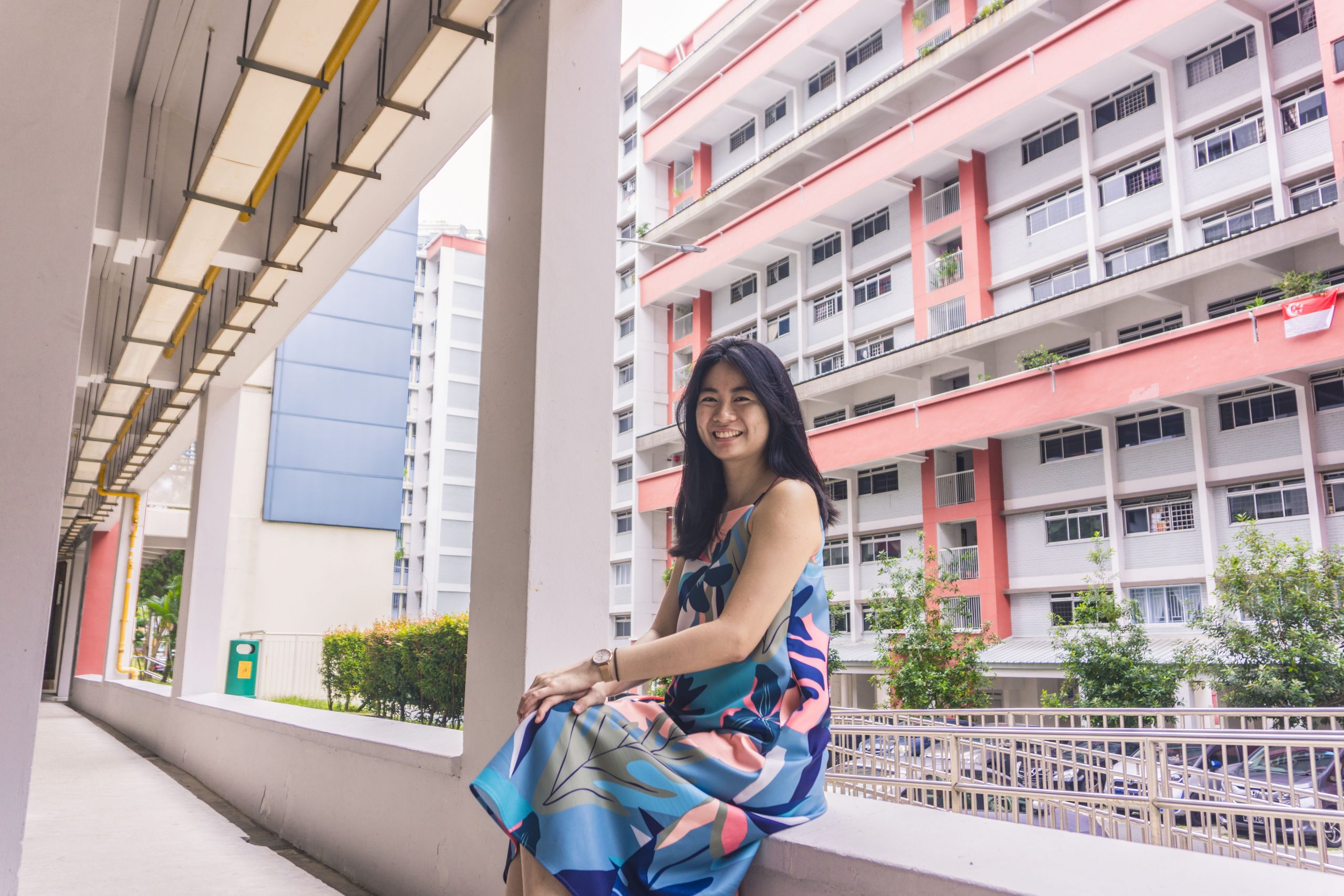 Seow Yin at her block in Woodlands