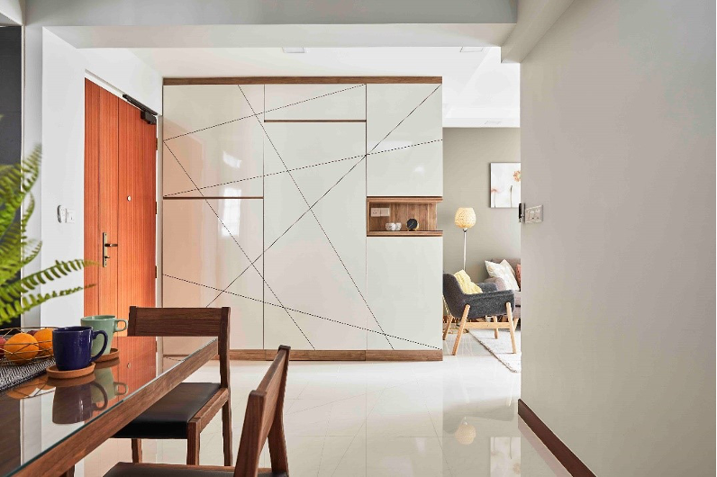Living room with bomb shelter design