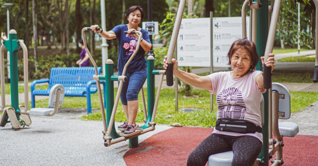 Fitness corner at HDB neighbourhood