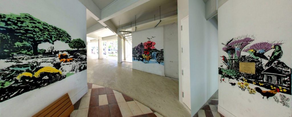 Community murals at housing blocks in Bedok