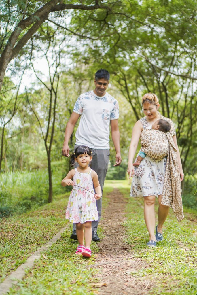 Sarah and her family at Tampines Eco Green Park