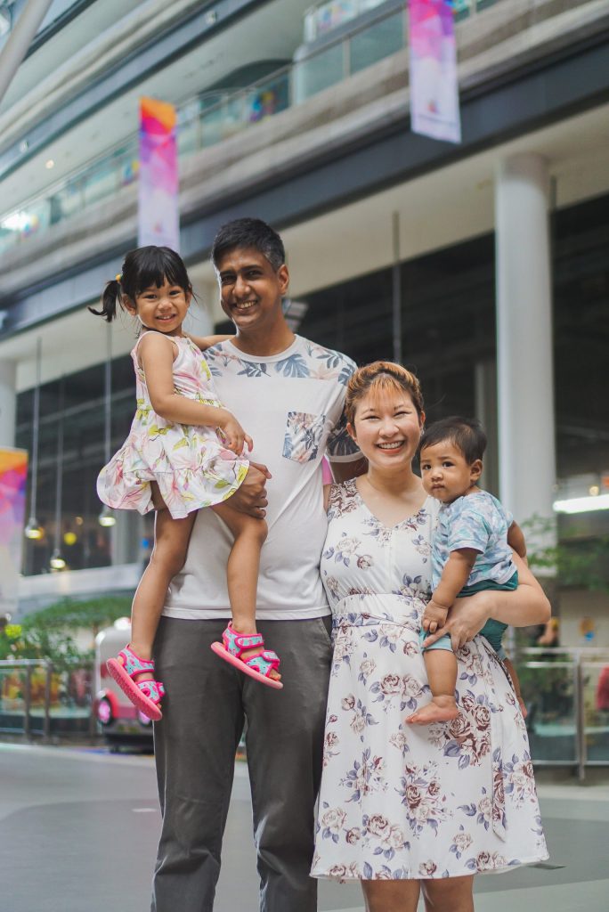 Sarah and her family at Our Tampines Hub