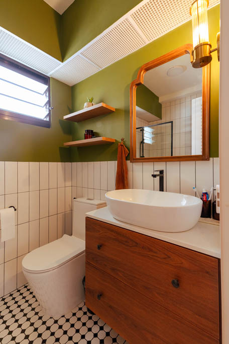 Bathroom of Japanese inspired woody home at Tampines