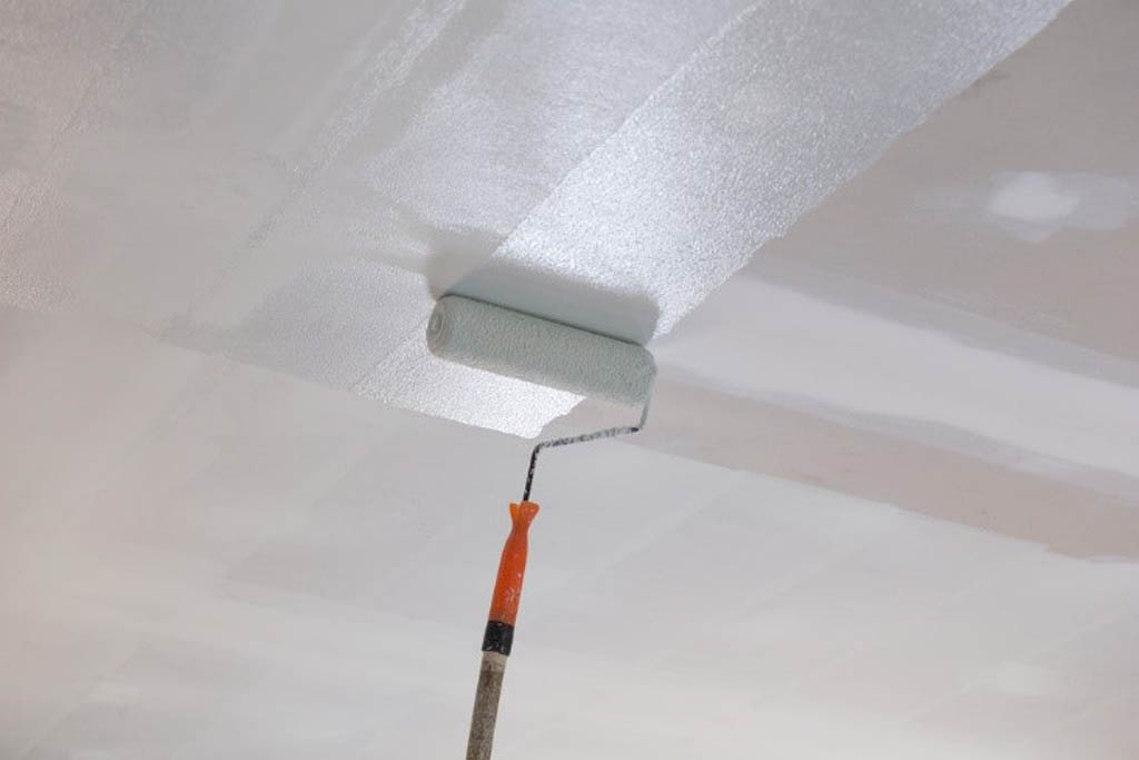 Painting over a ceiling