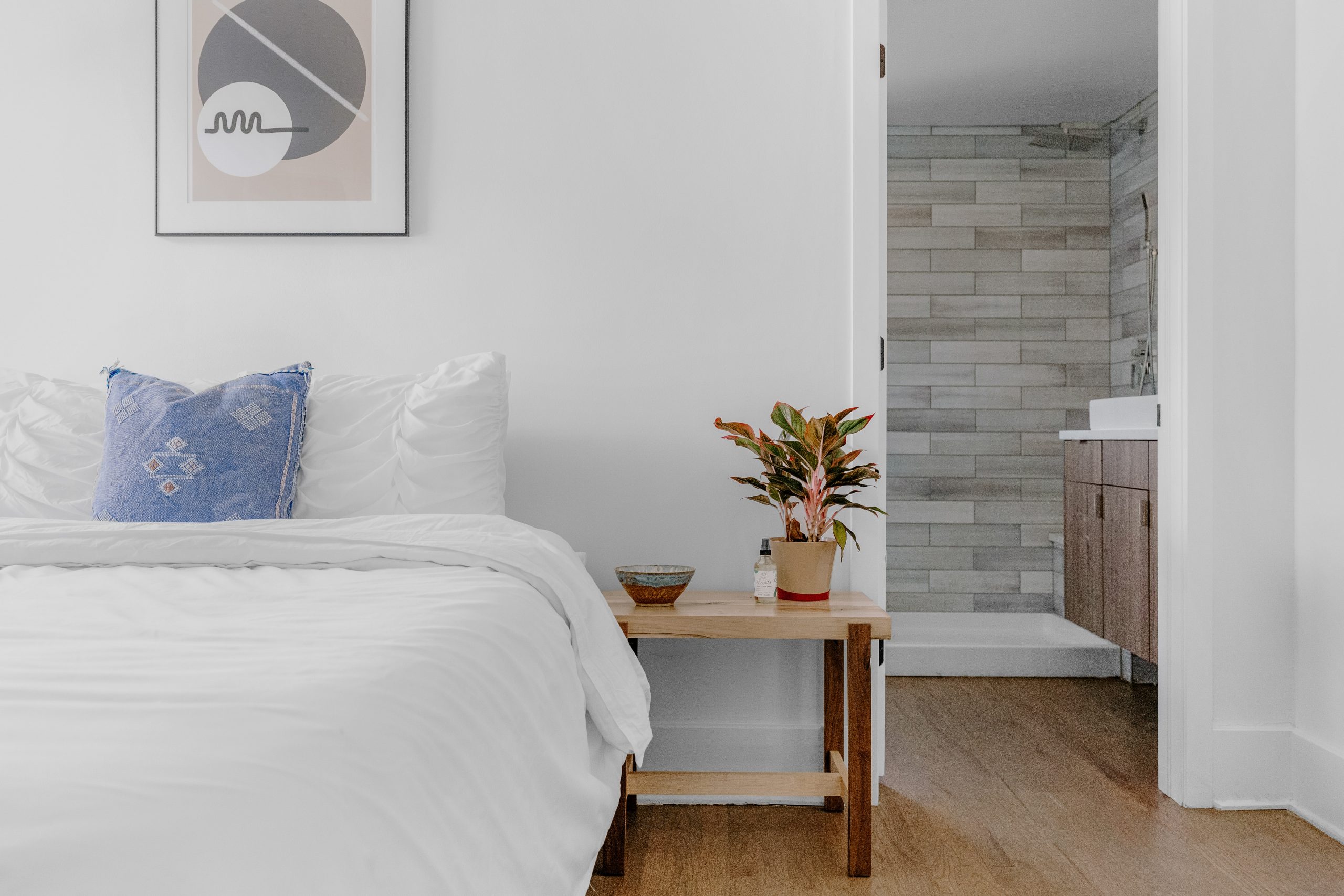 Clean and organised bedroom